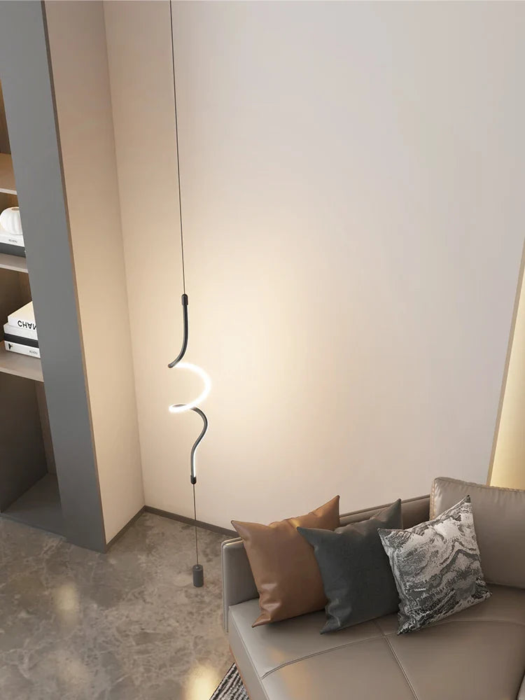 Afralia™ Geometric Line LED Floor Lamp: Modern Designer Interior Light for Living Room, Bedroom, Study