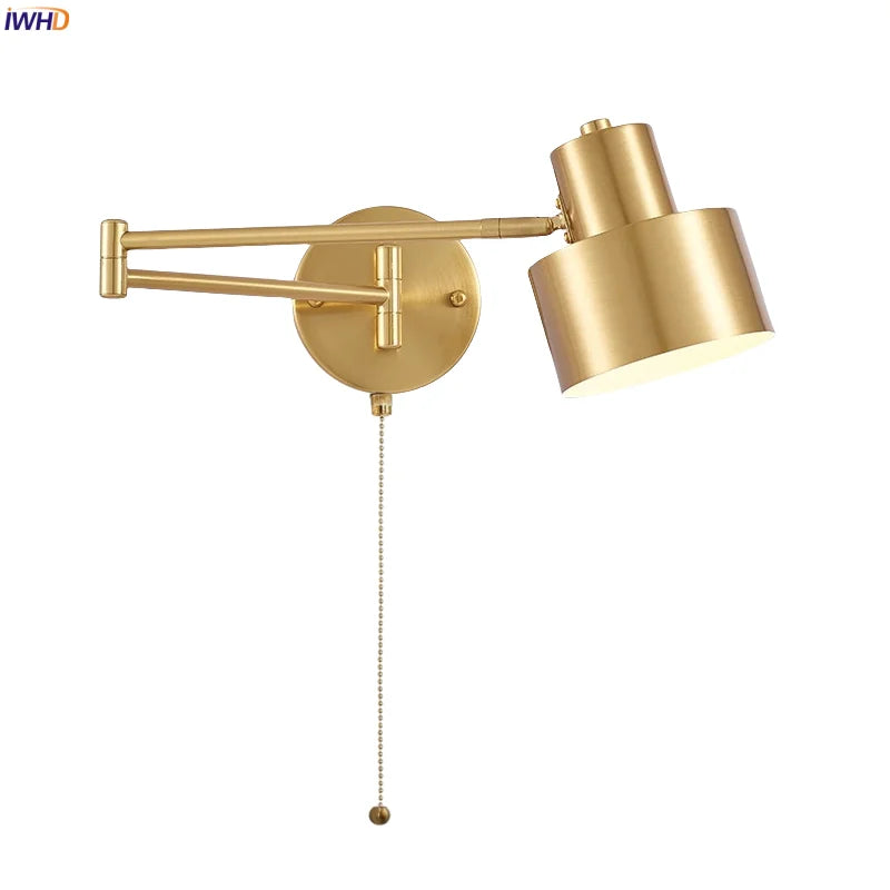 Afralia™ Swing Arm LED Wall Light for Bedroom Kitchen Living Room Mirror Bedside Lamp