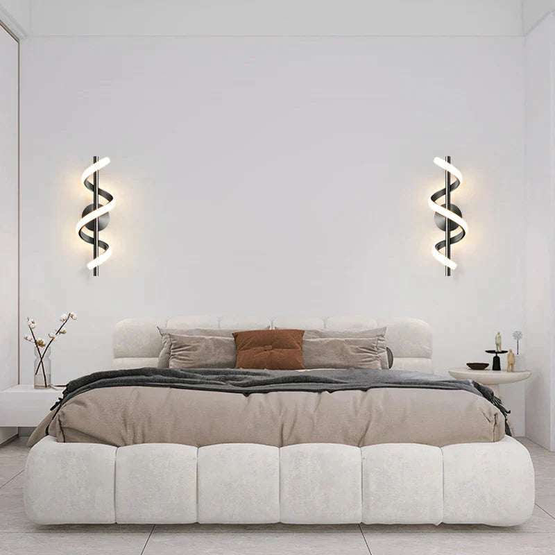 Afralia™ Nordic LED Wall Lights Black White Gold Indoor Decor Sconces for Living Room Bedroom