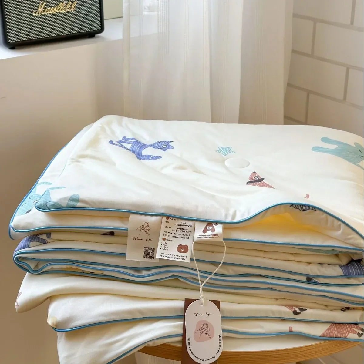 Afralia™ Children Cartoon Summer Cooling Quilt - Double Bed Breathable Thin Blanket Duvet