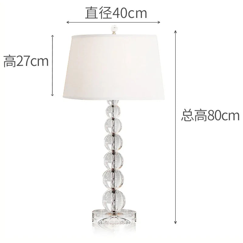 Afralia™ Modern White Crystal Ball Table Lamp LED E27 Decorative Desk Light