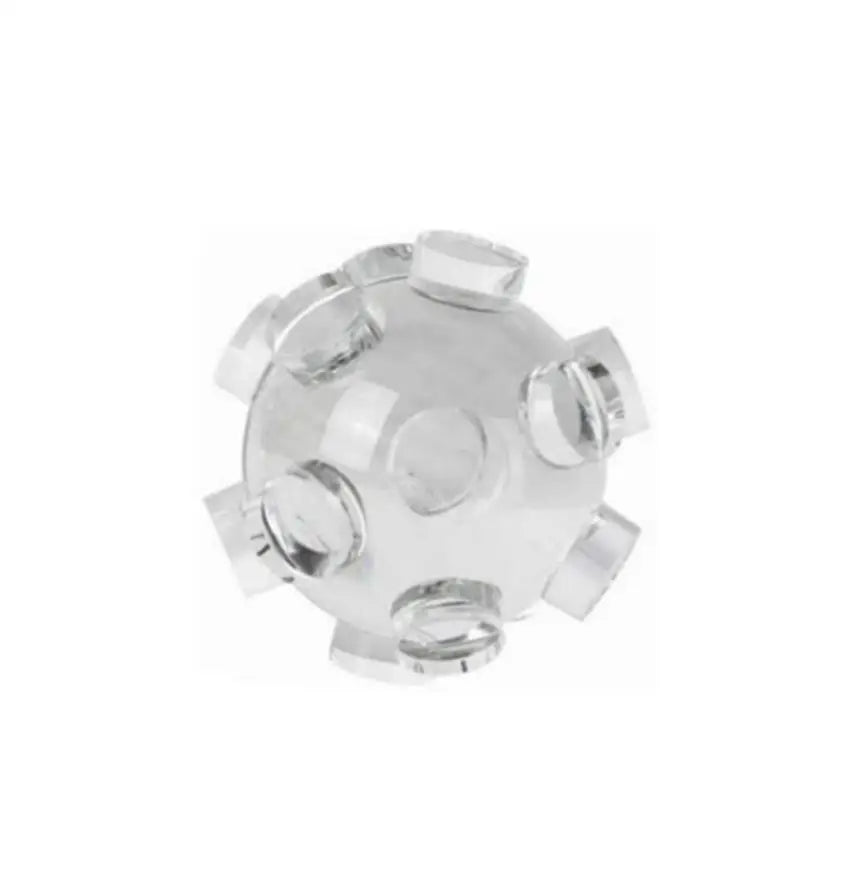 Geometric Crystal Ball Decor by Afralia™ - Transparent Glass Abstract Ornament