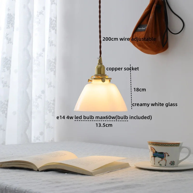 Afralia™ Copper Glass LED Pendant Lamps Modern Style Nordic Hanging Light Fixtures