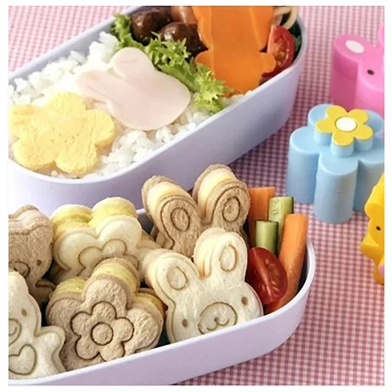Afralia™ Sushi Sandwich Cookie Maker Set Japanese Style Bento Accessoires Cheese Cutter Mold
