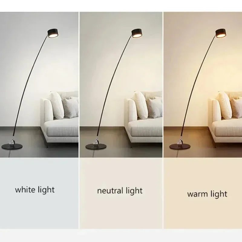 Afralia™ Sampei Arc Floor Lamp: Italian Design Long Pole Spotlight for Living Room Decor