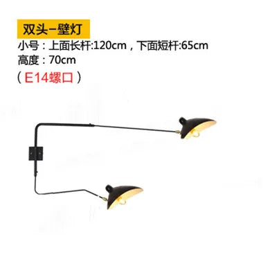 Afralia™ Dawn Spider Serge Mouille LED Wall Lamp with Adjustable Swing Arm