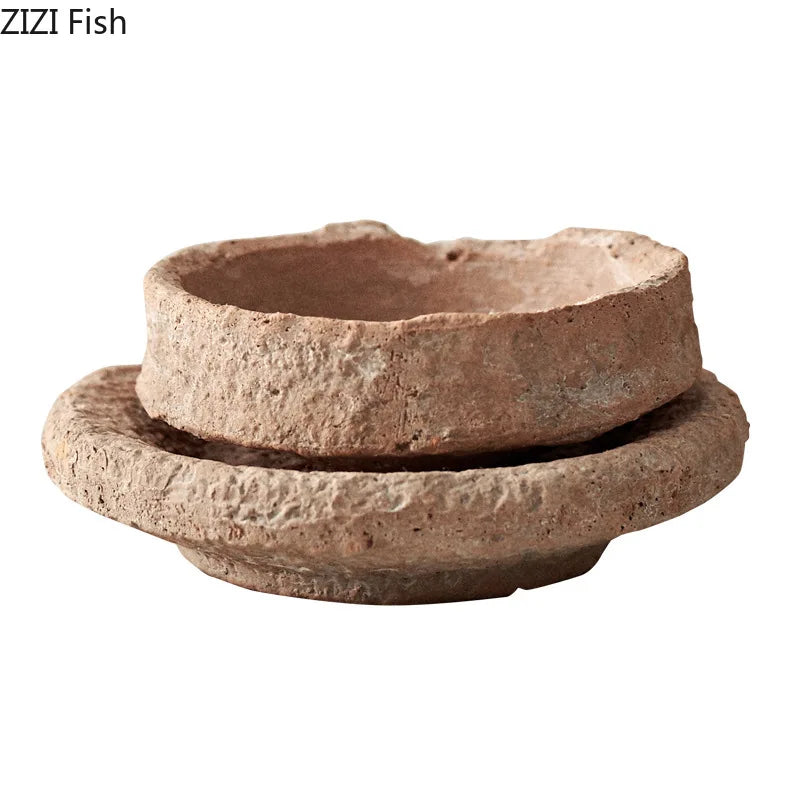 Afralia™ Rough Ceramic Vase for Garden and Desk Decor