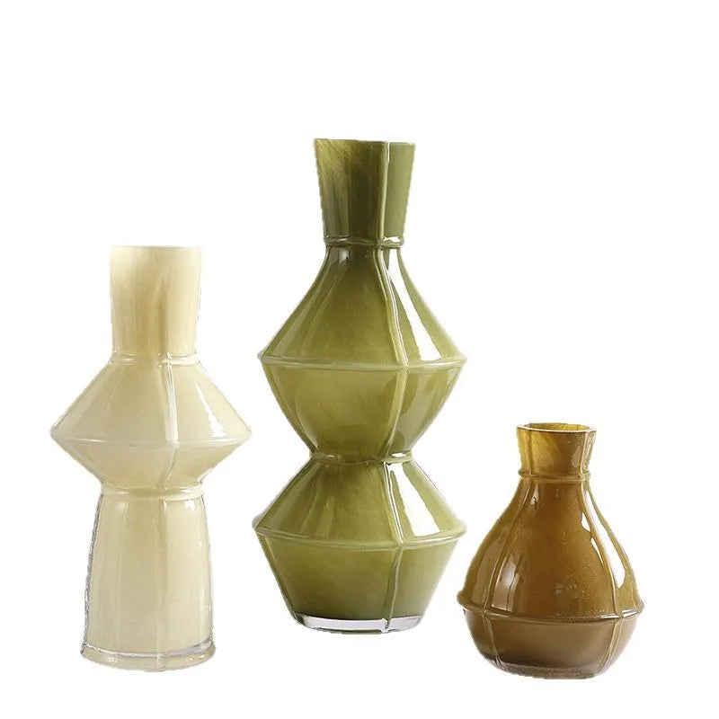 Afralia™ Colorful Geometric Glass Vase Hydroponics Terrarium Home Decor Accessory