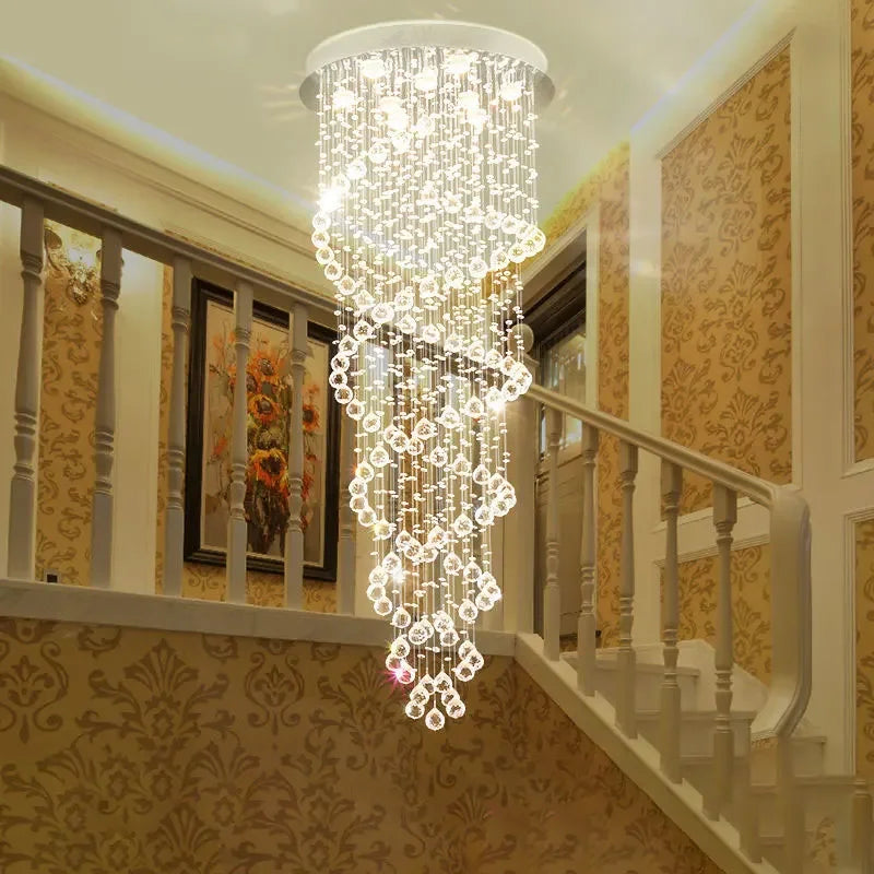 Afralia™ Crystal LED Ceiling Chandelier: Elegant Lighting for Home Decor & Living Spaces