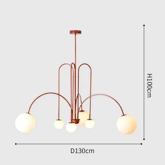Afralia™ Glass Pendant Chandelier for Living Dining Room Suspension Lamp