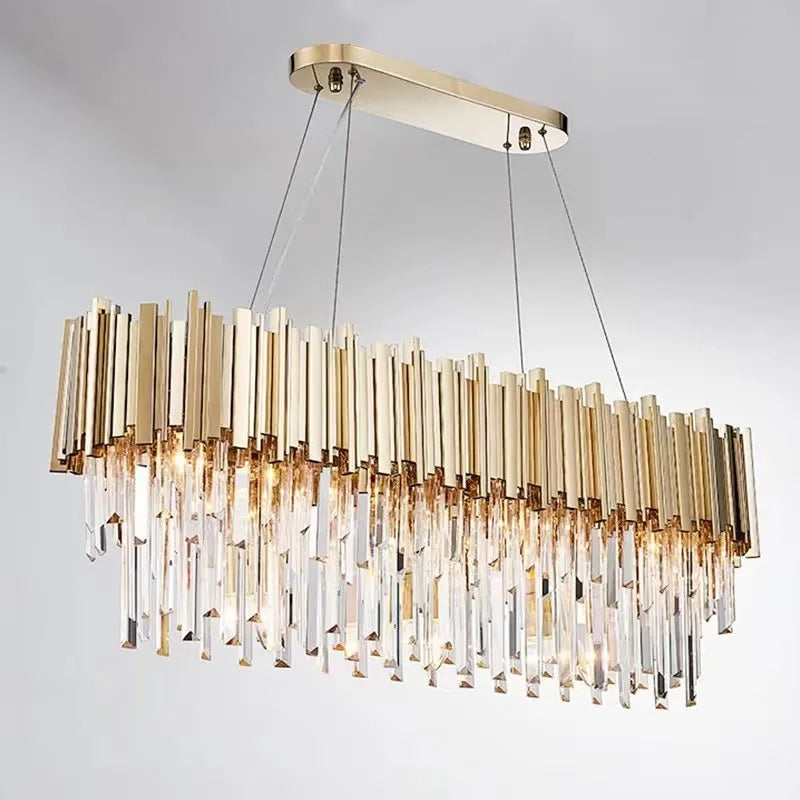 Afralia™ Crystal Gold Chandeliers: Modern Luxury for Villa Living Room - Nordic Design