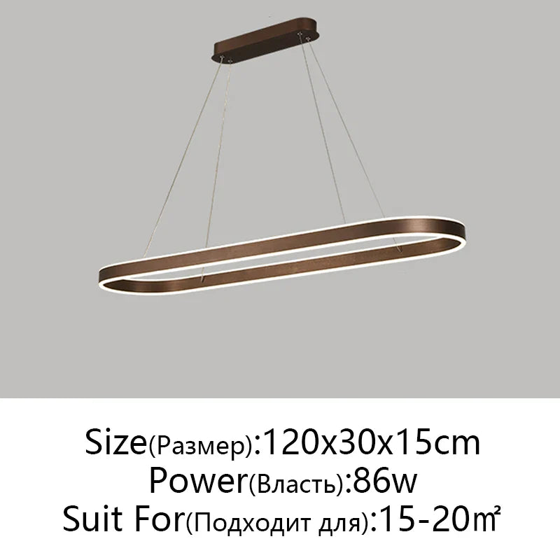 Afralia™ LED Aluminum Ceiling Chandelier for Kitchen Living Room Modern Nordic Design