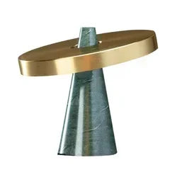 Afralia™ Green Marble Table Lamp: Elegant European Metal Lighting for Vintage Living Room