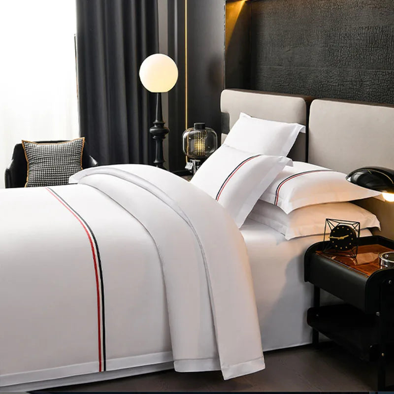 Afralia™ Cozy Solid Color Bedding Set for Hotels and Homes.