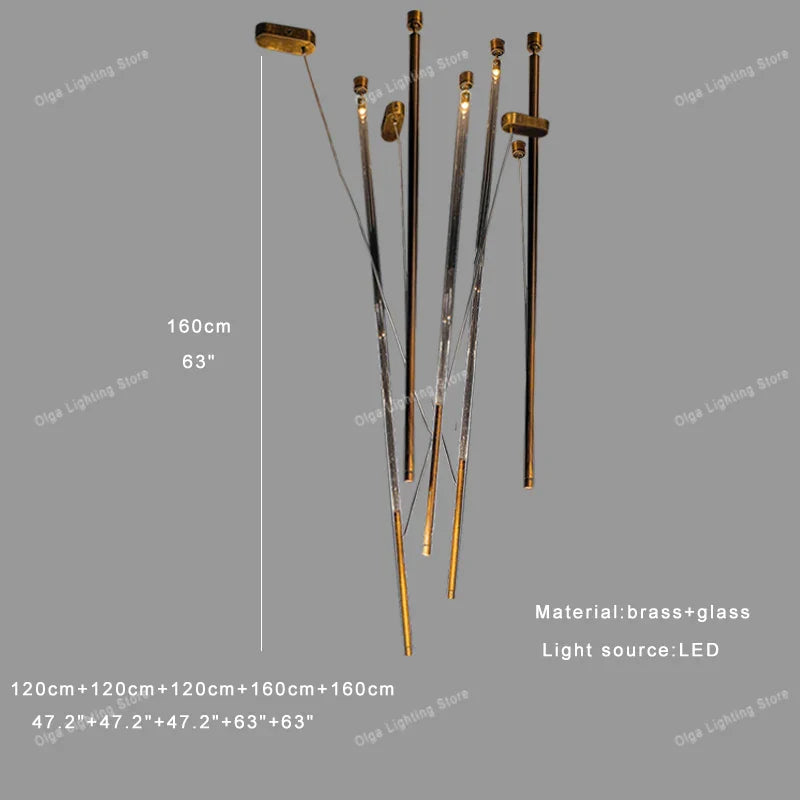 Afralia™ Luxury LED Long Strip Light for Living Room Art Decor