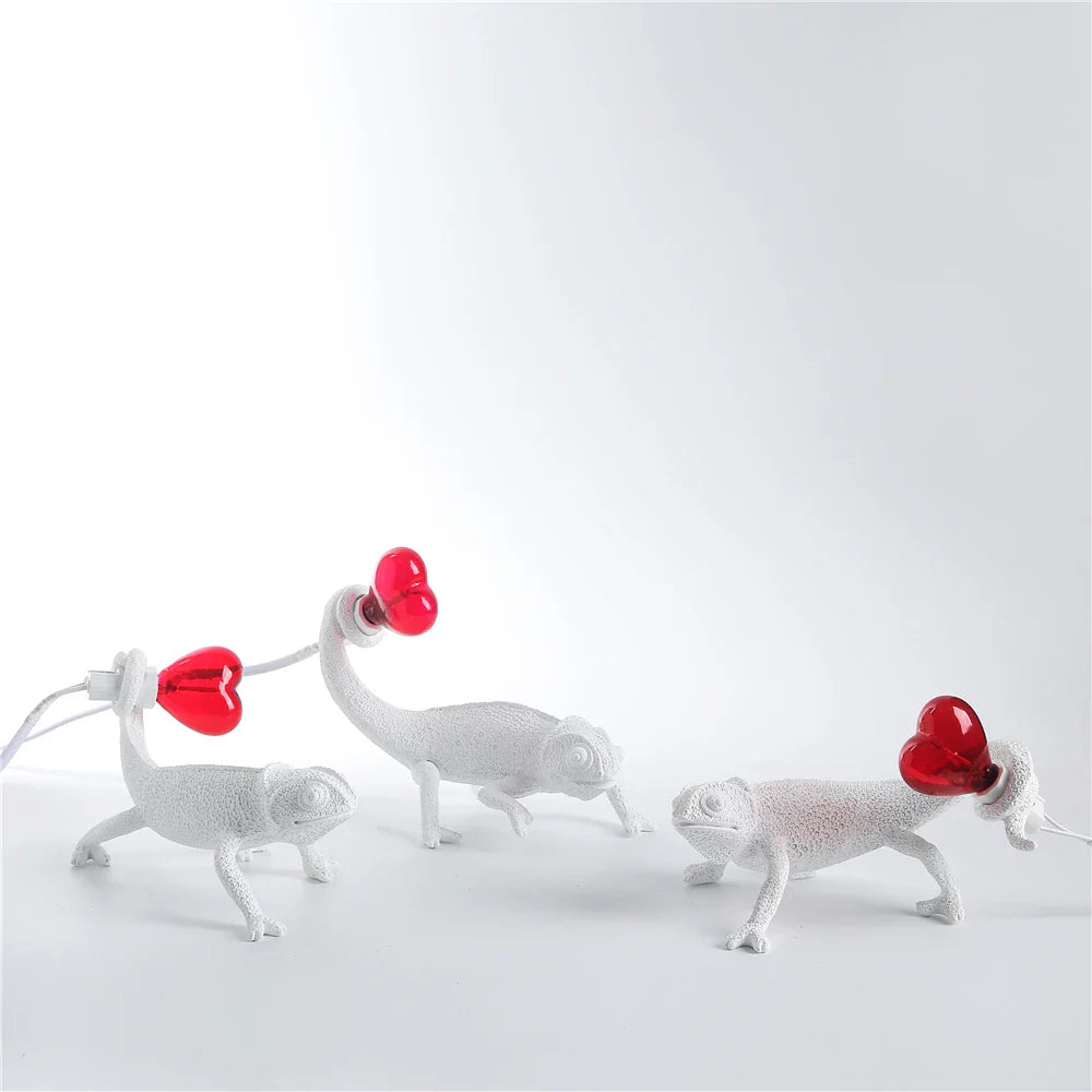 Resin Lizard Night Light Chameleon Table Lamp LED Wall Lamp Afralia™ Luminarie