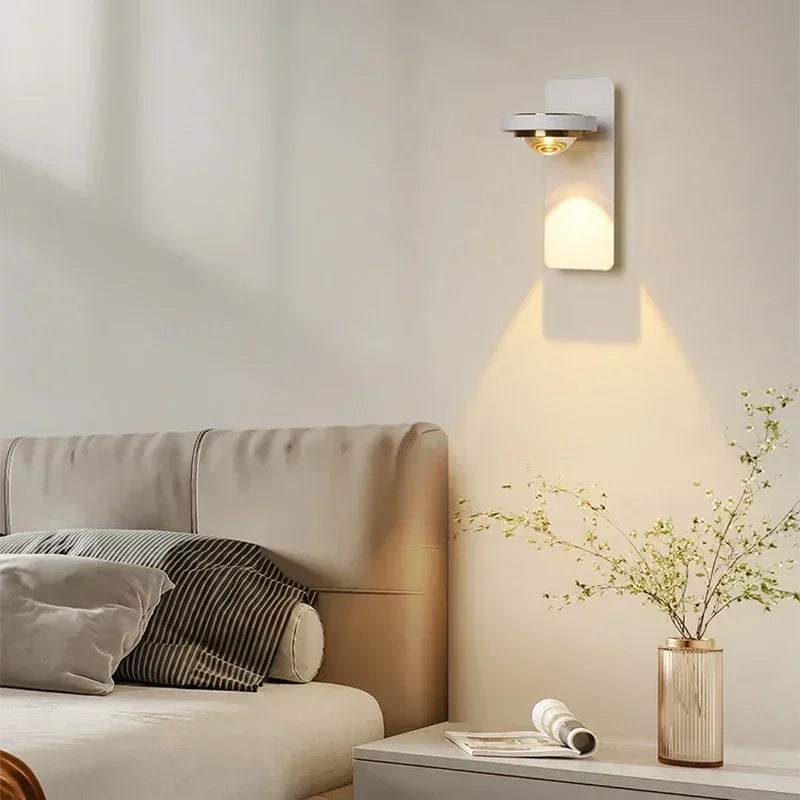 Afralia™ LED Rotatable Wall Lamp for Bedroom Living Room - Modern Indoor Wall Sconces