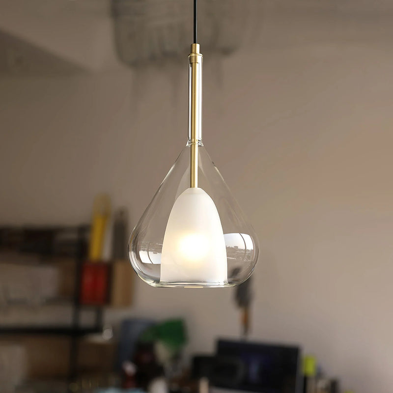 Afralia™ Glass LED Pendant Lights: Modern Nordic Chandeliers for Minimalist Home Decor & Elegant Living