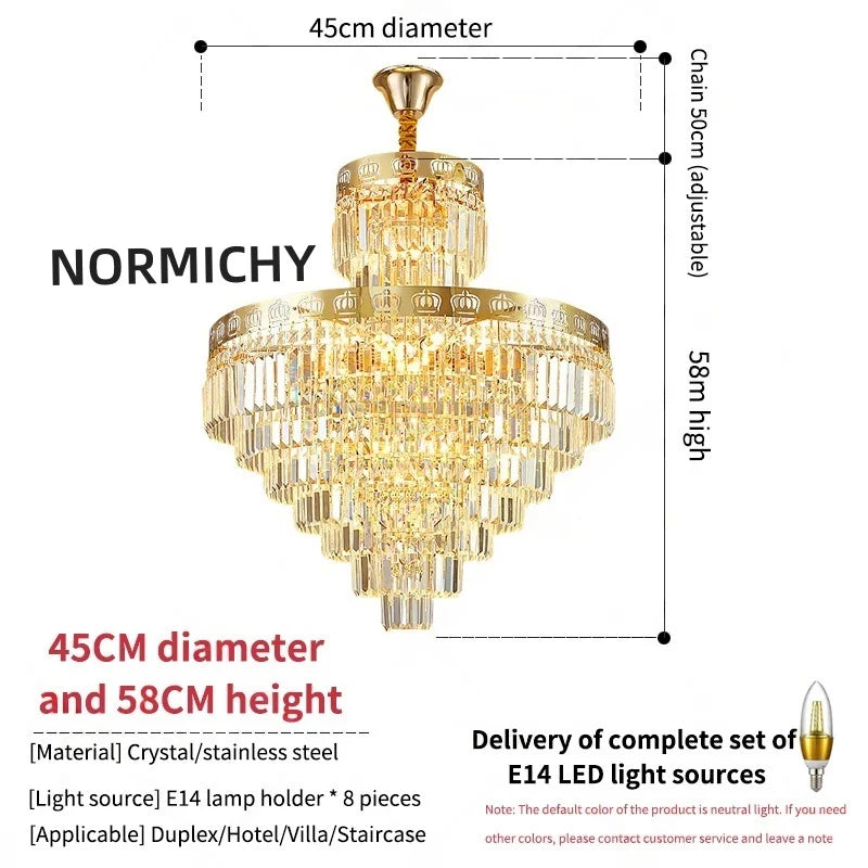 Afralia™ Crystal Spiral Staircase Chandelier: Modern, Simple, Luxury LED Living Room Light