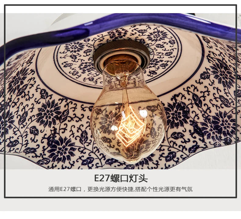 Afralia™ Blue White Porcelain Wall Lamp: Modern Ceramic Sconces for Living Room, Bedroom, Bathroom