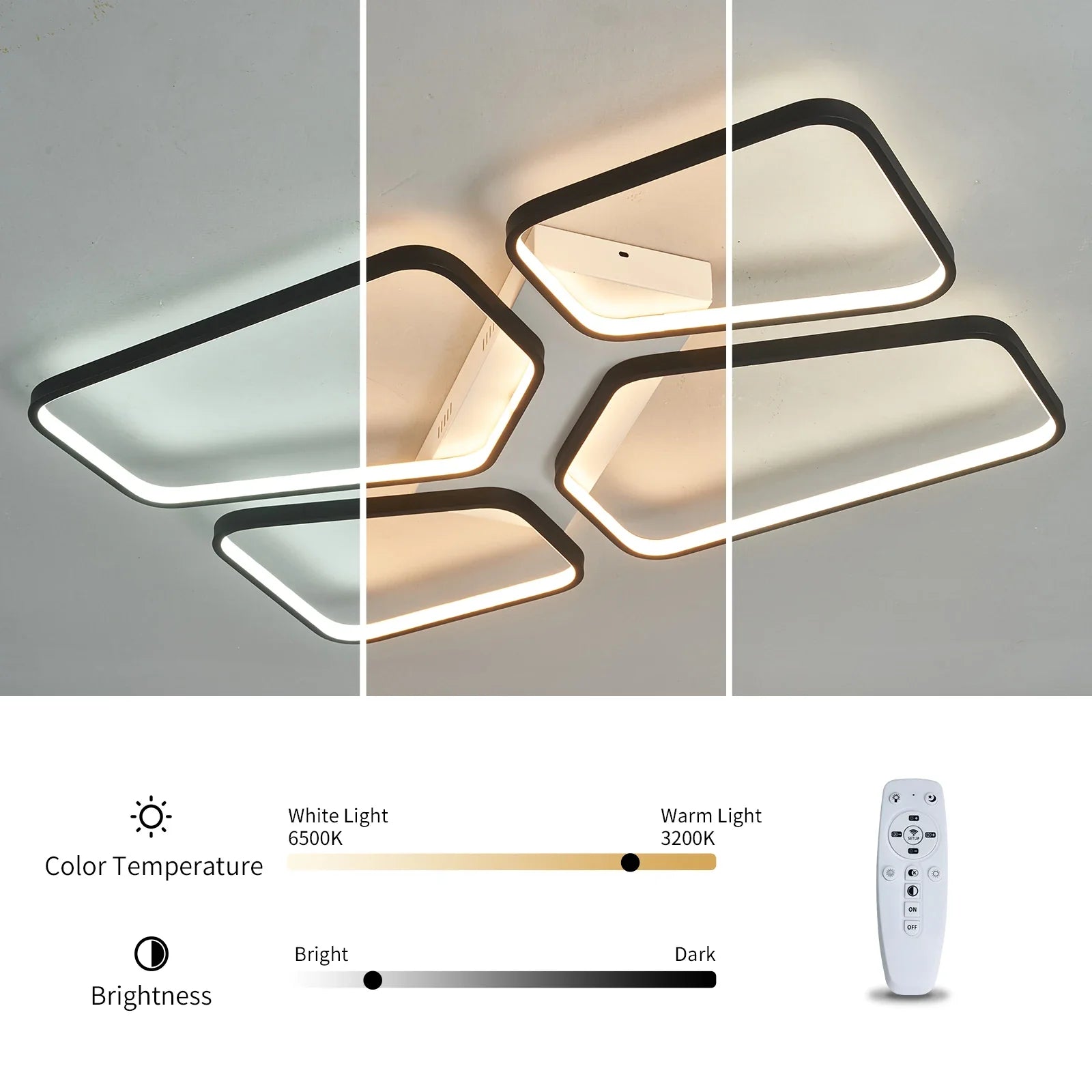 Afralia™ Modern LED Ceiling Light Fixture for Living Room & Bedroom Décor