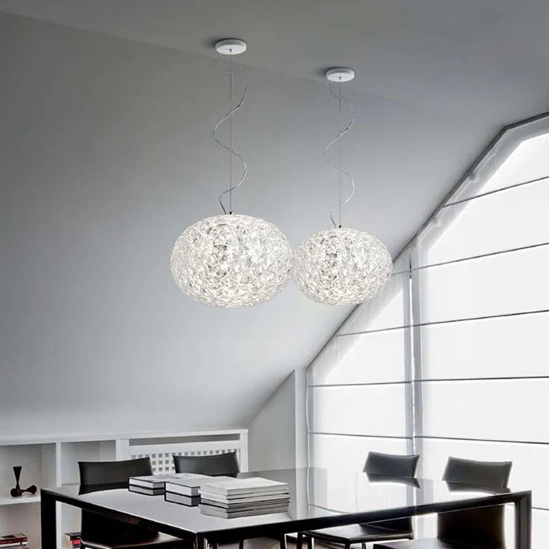 Afralia™ Sphere Oval Chandelier: Stylish Lighting Fixture for Bar, Restaurant, Kitchen, Bedroom