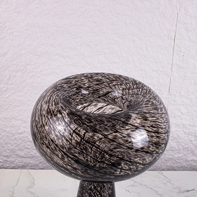 Afralia™ Geometric Glass Vase Disc Flower Arranger Terrarium Home Decor Accessory