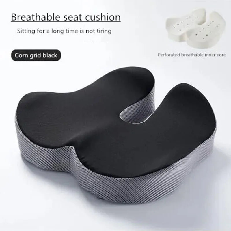 Afralia™ Rebound Memory Foam Orthopedic Office Chair Cushion for Women with Beautiful Buttocks Support