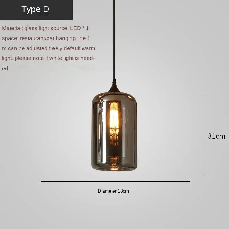 Afralia™ LED Glass Pendant Chandelier for Kitchen Dining Bar Décor