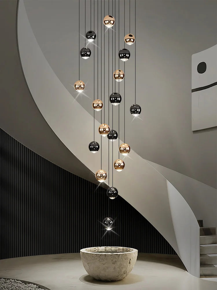 Afralia™ Spherical LED Pendant Lamp for Modern Living Room Lighting