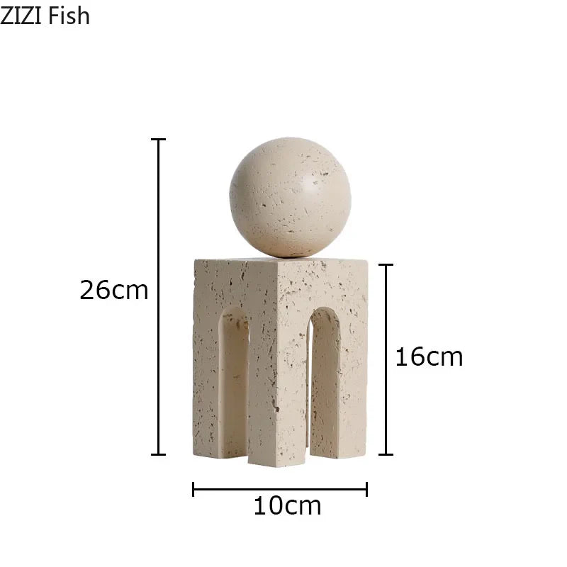 Afralia™ Modern Arch Geometry Ornaments - Creative Desk Decoration & Room Art Statue