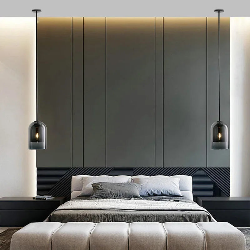 Afralia™ Glass LED Chandelier: Modern Nordic Design for Bedroom, Dining Room, and Office