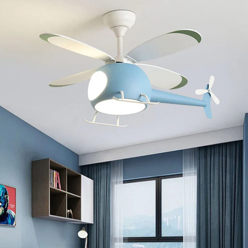 Afralia™ Modern Ceiling Fan Lights for Children's Bedroom Dining Room LED Indoor Lighting