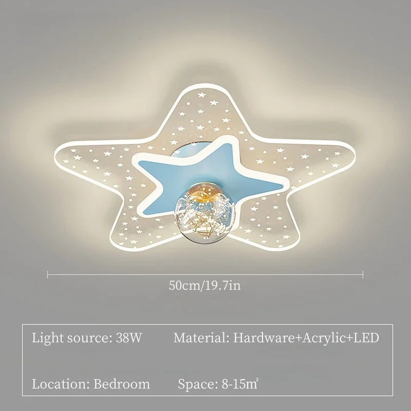 Afralia™ Modern Star LED Ceiling Lights for Living Room Bedroom Children's Room Nursery Lighting