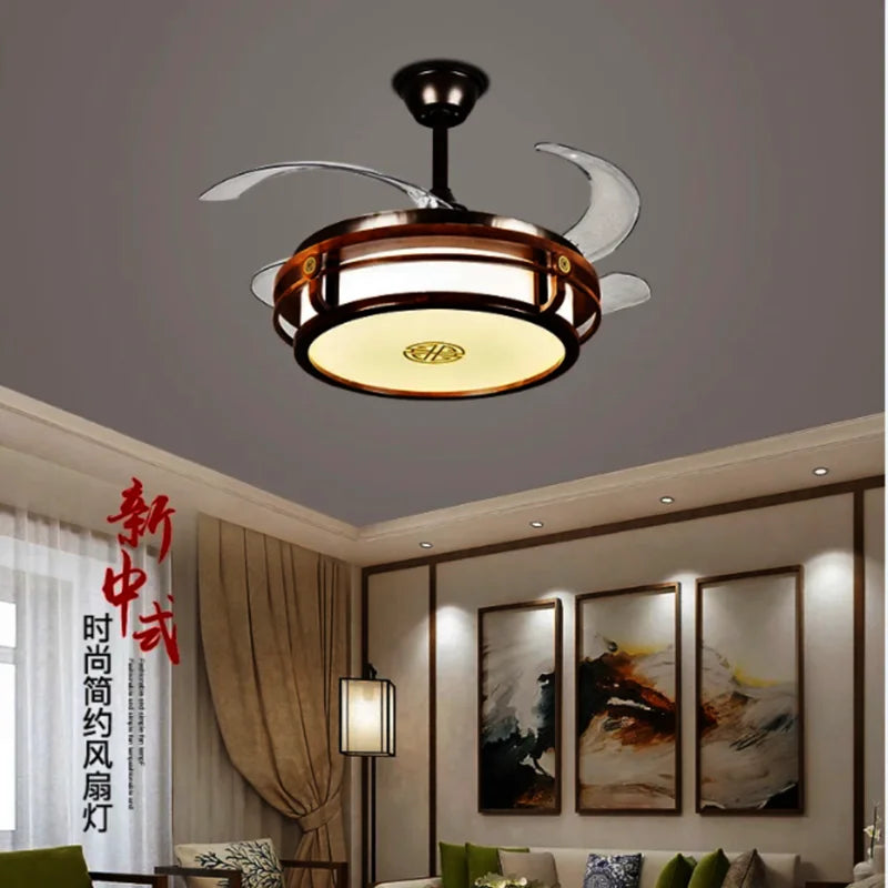 Afralia™ LED Fan Lights with Remote Control, Modern Eco-Friendly Design, Sustainable Metal Body