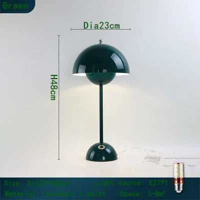 Afralia™ Modern Iron Mushroom LED Table Lamp for Home Office Study Bedside