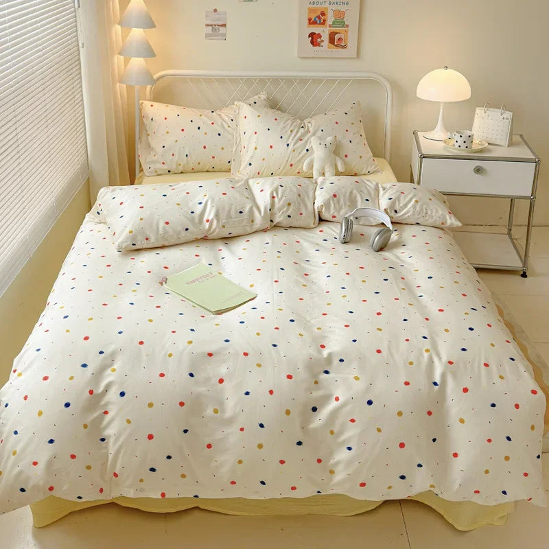 Afralia™ Children Cartoon Print Bedding Set, Double-Layer Yarn Quilt Cover, Cozy Bedroom Decor