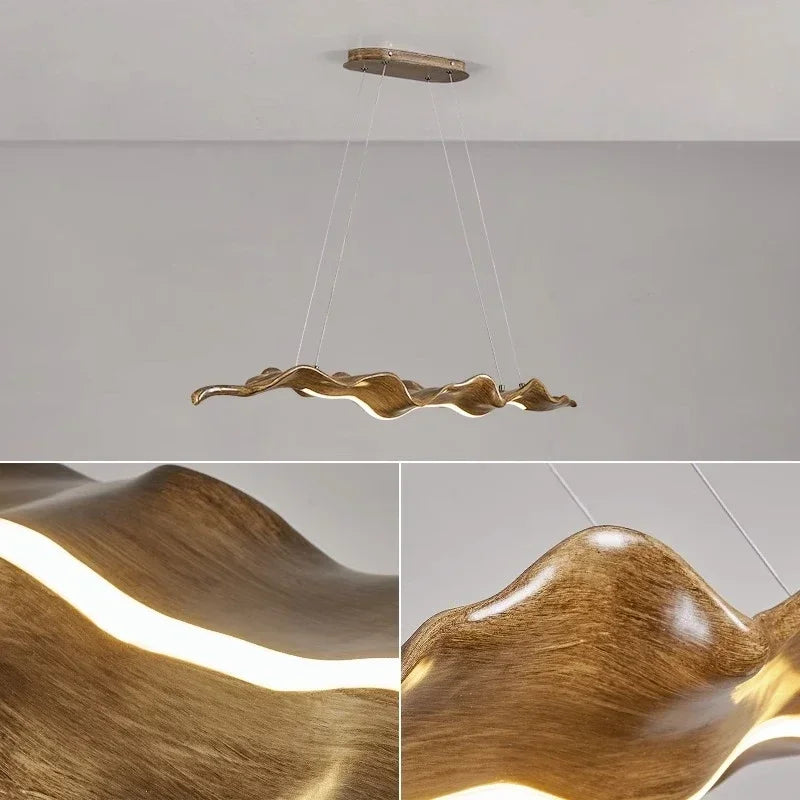 Afralia™ Resin Wood Boat Pendant Light: Nordic Dining Room Hanging Lamp