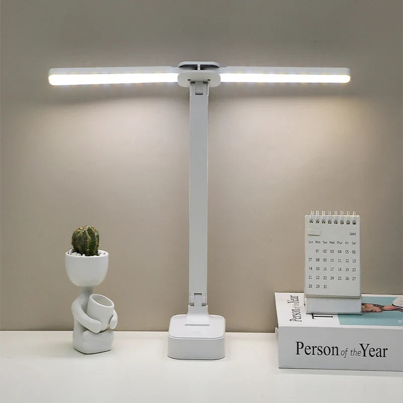 Afralia™ LED Desk Lamp: Rechargeable Touch Table Light, 3 Dimmable Levels, Foldable.