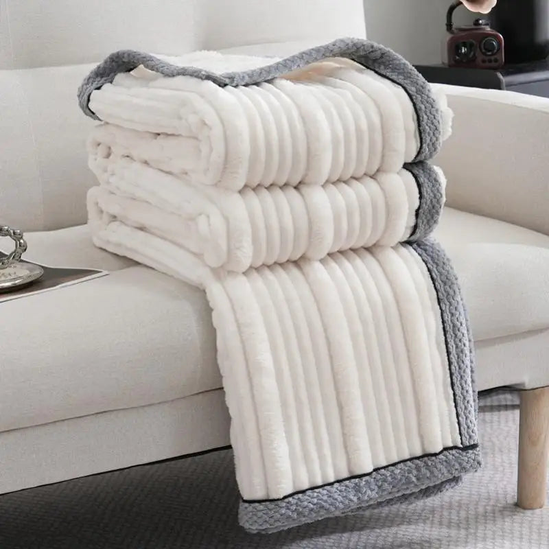 Afralia™ Light Luxury Sofa Blanket for Autumn/Winter, Cozy Office and Bedroom Blanket
