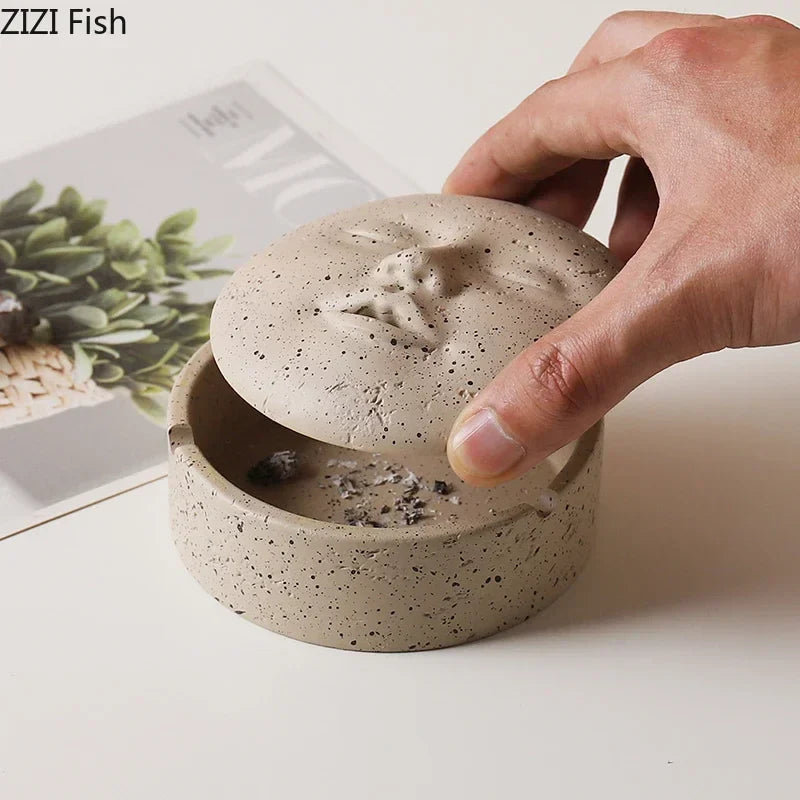 Afralia™ Human Face Character Ashtray Office Desk Decoration Weed Smoking Accessories Gift