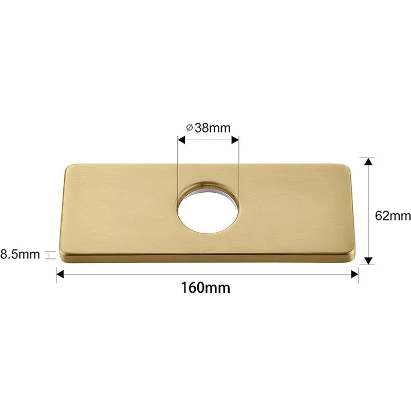 Afralia™ Matte Black Kitchen Faucet Plate Deck Decorative Base Panel