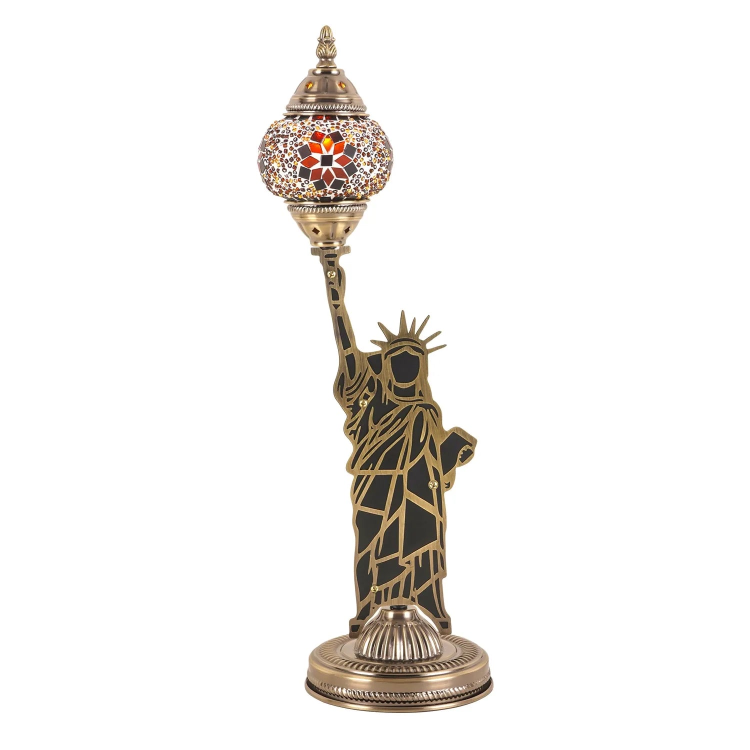 Afralia™ Lady Liberty Vintage Table Lamp LED E14 Classical Design