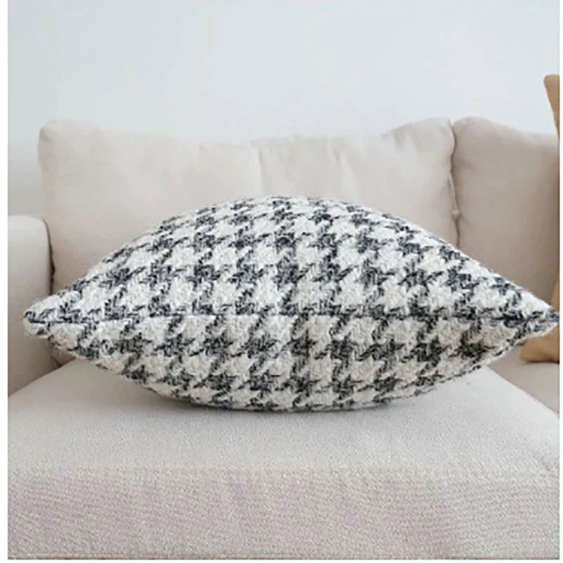 Afralia™ Nordic Minimalist Houndstooth Crochet Cushion Cover Set