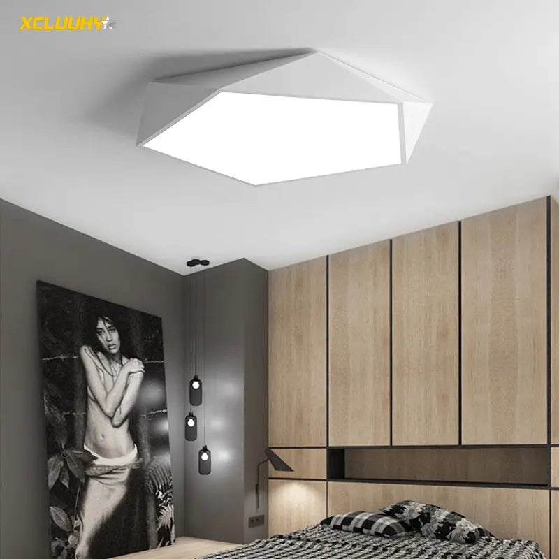 Afralia™ Geometric LED Ceiling Lamp for Modern Spaces