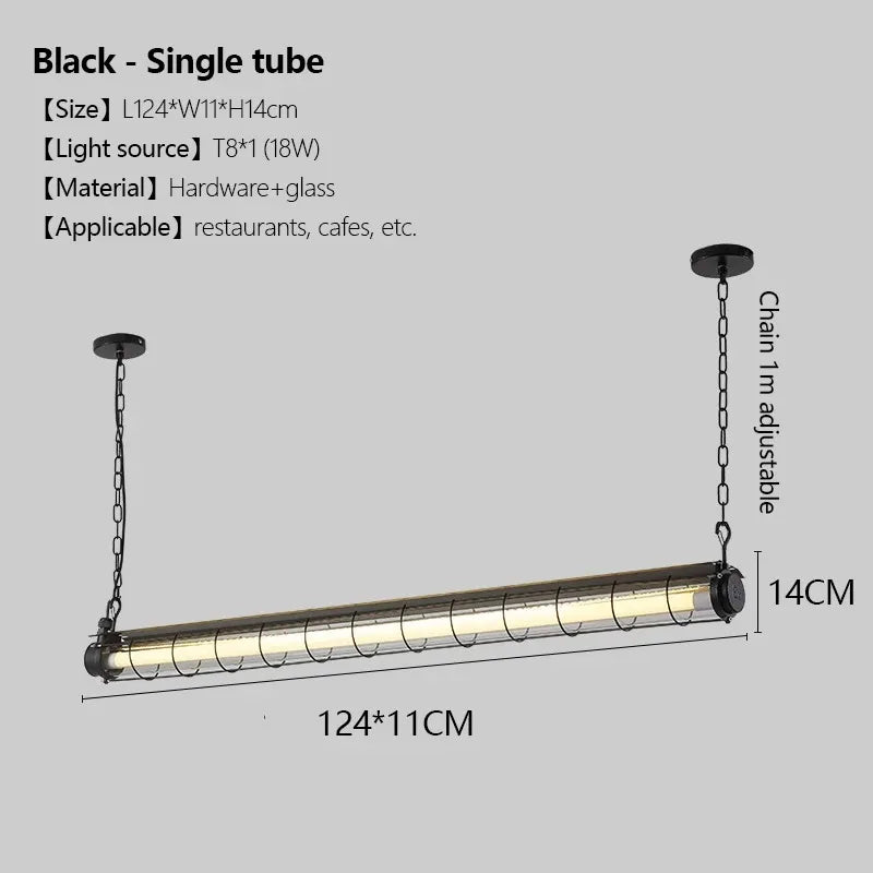 Afralia™ Glass Linear Chandelier for Long Bar & Restaurant Lighting