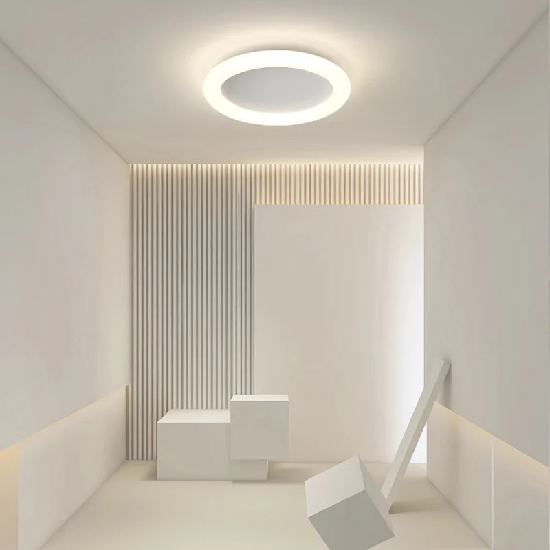 Afralia™ Nordic Metal Smart LED Dimmable Ceiling Light for Bedroom