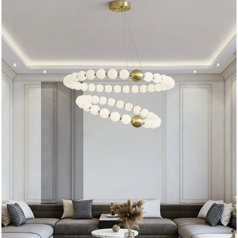 Nordic Acrylic Ball Chandelier for Dining and Kitchen Decor by Afralia™