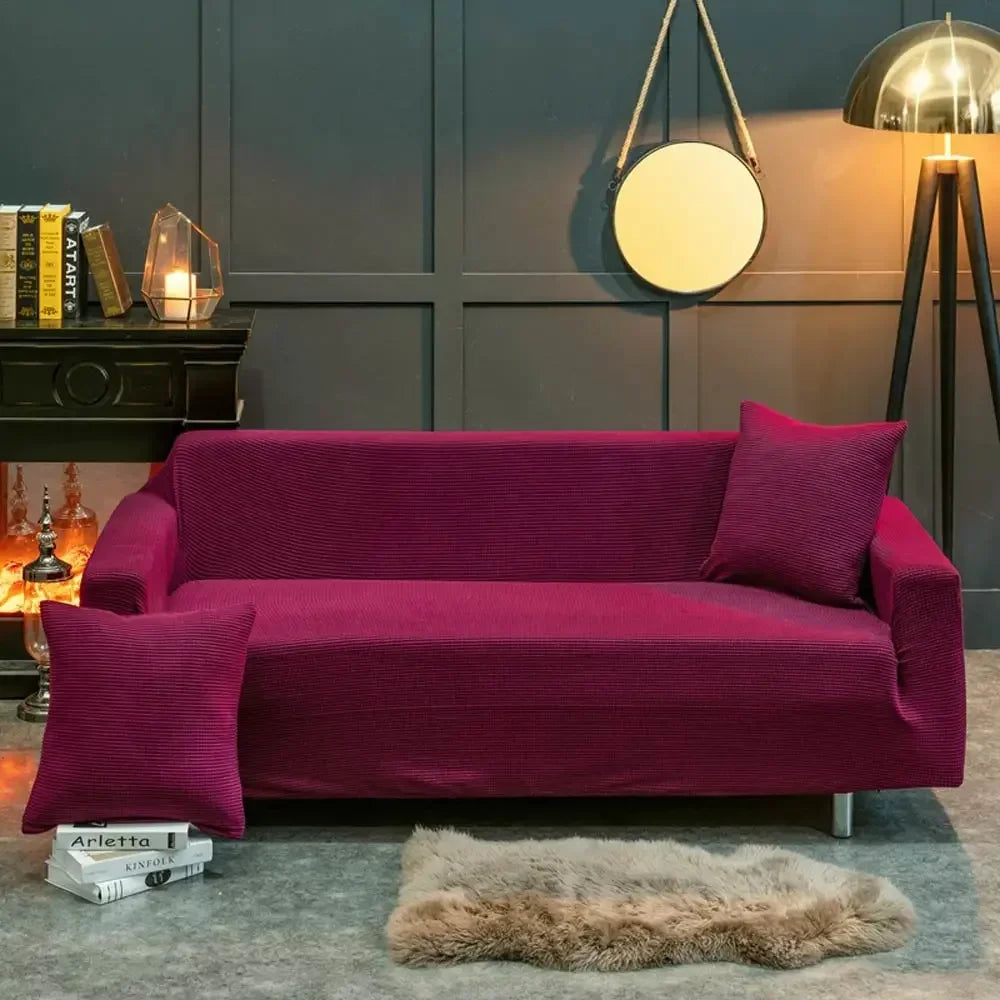 Afralia™ 3D Quilted Sofa Cover: Soft Cozy Stretch Spandex Couch Slipcover