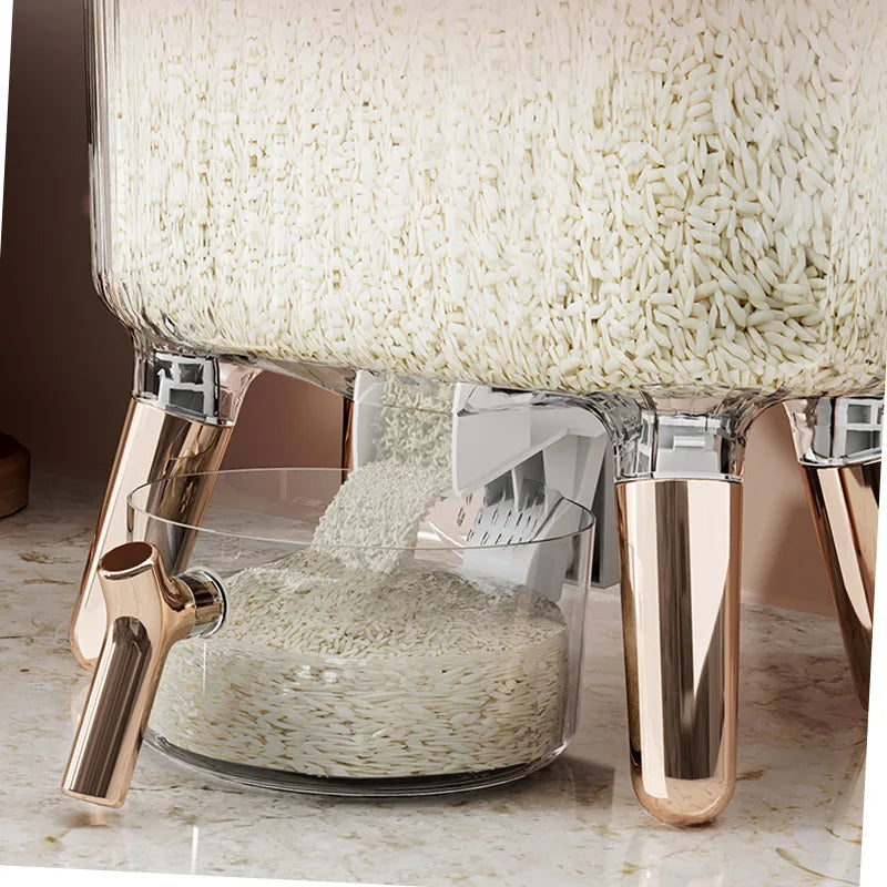 Afralia™ Rice Grains Storage Box Insect-Proof Moisture-Proof Sealed Kitchen Container Jar